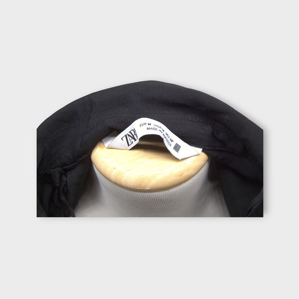 Womens ZARA Black Long Sleeve Midi Dress Size Medium - Picture 7 of 7